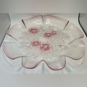 Vintage Mikasa Rosella Crystal Glass Serving Dish